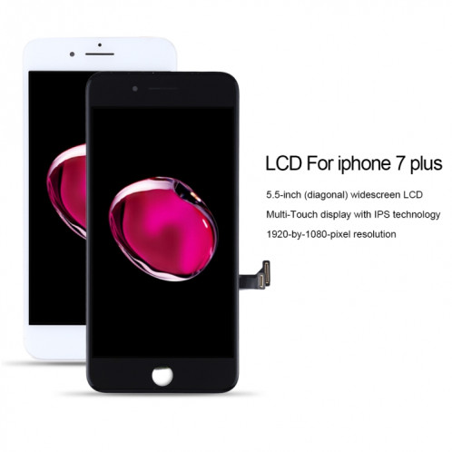 Écran LCD d'origine et numériseur complet pour iPhone 7 Plus (noir) SH236B417-015