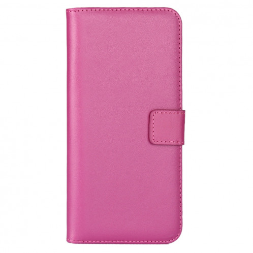 Pour iPhone 8 Plus & 7 Plus Housse en cuir véritable à rabat horizontal avec porte-monnaie et porte-monnaie (Magenta) SH314M165-08