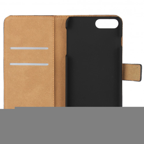 Pour iPhone 8 Plus & 7 Plus Véritable Split Split Housse en cuir avec support et fentes pour cartes et porte-monnaie (Rouge) SH314R1996-08