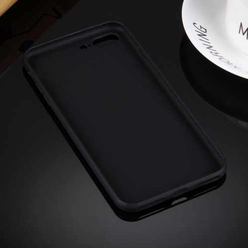 Pour iPhone 8 Plus et 7 Plus solide TPU étui de protection sans trou rond (noir) SH598B845-08
