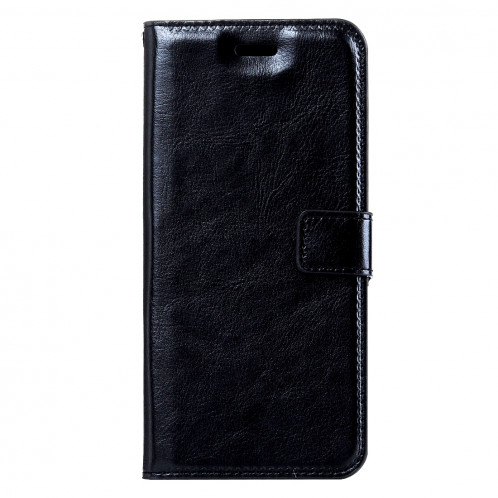 Pour iPhone 8 Plus et 7 Plus Crazy Horse Texture horizontale Flip étui en cuir avec boucle magnétique et titulaire et fentes pour cartes et porte-monnaie et cadre photo (noir) SF120B917-08