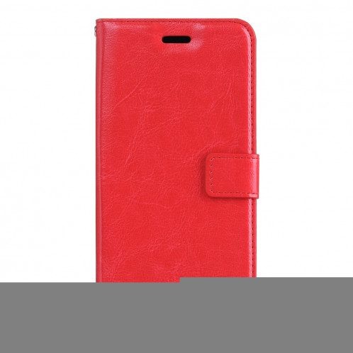 Pour iPhone 8 Plus et 7 Plus Crazy Horse Texture horizontale Flip étui en cuir avec boucle magnétique et titulaire et fentes pour cartes et porte-monnaie et cadre photo (rouge) SF120R1564-08