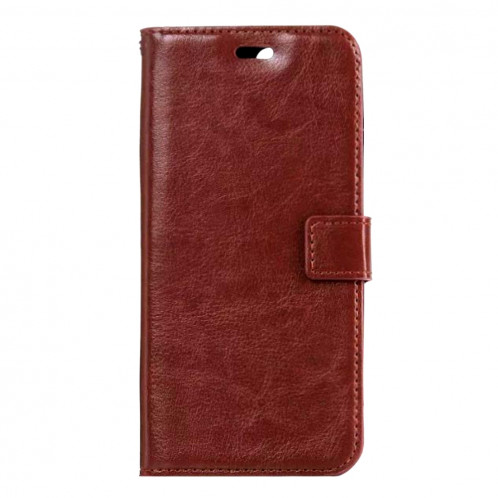 Pour iPhone 8 Plus et 7 Plus Crazy Horse Horizontal Housse en cuir flip avec boucle magnétique et titulaire et fentes pour cartes et porte-monnaie et cadre photo (brun) SF120Z456-08