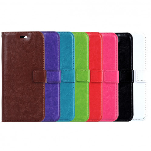 Pour iPhone 8 Plus et 7 Plus Crazy Horse Horizontal Housse en cuir flip avec boucle magnétique et titulaire et fentes pour cartes et porte-monnaie et cadre photo (brun) SF120Z456-08