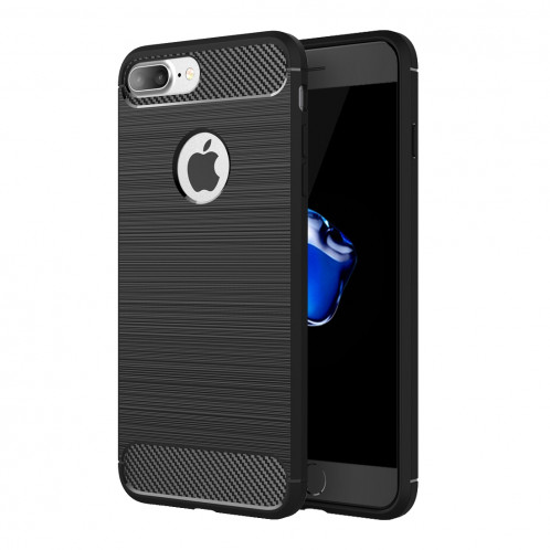 Pour iPhone 8 Plus & 7 Plus Housse de protection renforcée en fibre de TPU (noir) SH551B1346-010