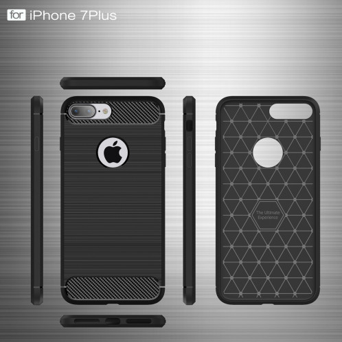 Pour iPhone 8 Plus & 7 Plus Housse de protection renforcée en fibre de TPU (rouge) SH551R1352-010