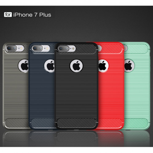 Pour iPhone 8 Plus & 7 Plus Housse de protection renforcée en fibre de TPU (noir) SH551B1346-010