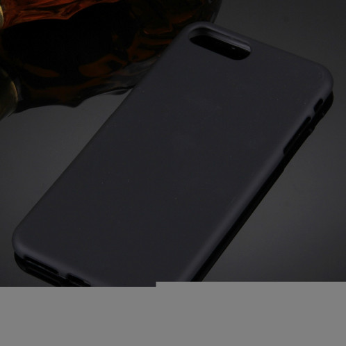 Pour iPhone 8 Plus & 7 Plus Etui de protection arrière en couleur unie (noir) SH890B1574-07