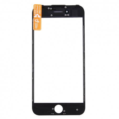 iPartsAcheter pour l'iPhone 7 Plus lentille extérieure de verre d'écran avant avec le cadre avant d'écran d'affichage à cristaux liquides et l'adhésif optiquement clair d'OCA (noir) SI500B858-06