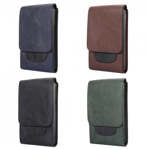 6,3 pouces et au-dessous de Crazy Horse Texture 3 poches verticales Flip Case en cuir avec trou de ceinture et boucle d'escalade pour Galaxy Note 8, Sony, Huawei, Meizu, Lenovo, ASUS, Cubot, Oneplus, Oukitel, Xiaomi, SH380B1730-09