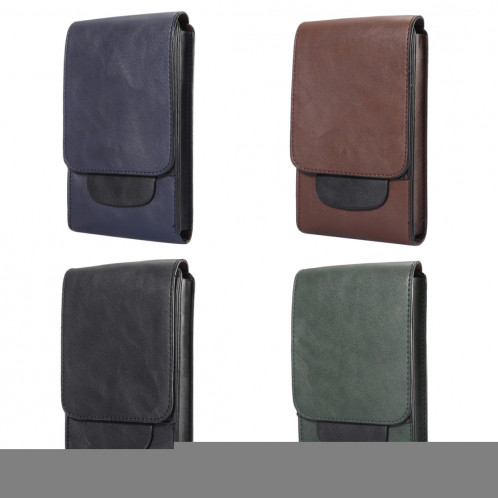 6,3 pouces et au-dessous de Crazy Horse Texture 3 poches verticales Flip Case en cuir avec trou de ceinture et boucle d'escalade pour Galaxy Note 8, Sony, Huawei, Meizu, Lenovo, ASUS, Cubot, Oneplus, Oukitel, Xiaomi, SH380Z79-09