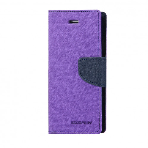 MERCURY GOOSPERY FANCY DIARY pour iPhone 8 Plus & 7 Plus Etui à rabat en cuir à texture horizontale avec fentes pour cartes et porte-monnaie et porte-monnaie (violet) SG528P1968-07