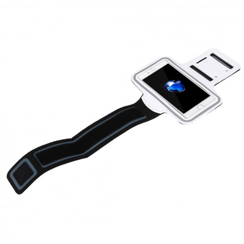 Pour iPhone 8 Plus & 7 Plus Brassard de sport avec poche à clé (blanc) SF100W285-014