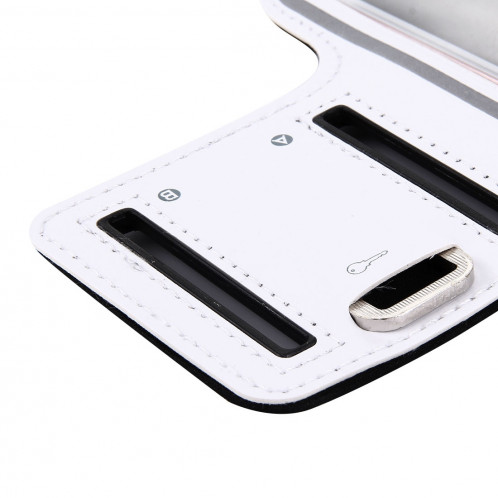 Pour iPhone 8 Plus & 7 Plus Brassard de sport avec poche à clé (blanc) SF100W285-014