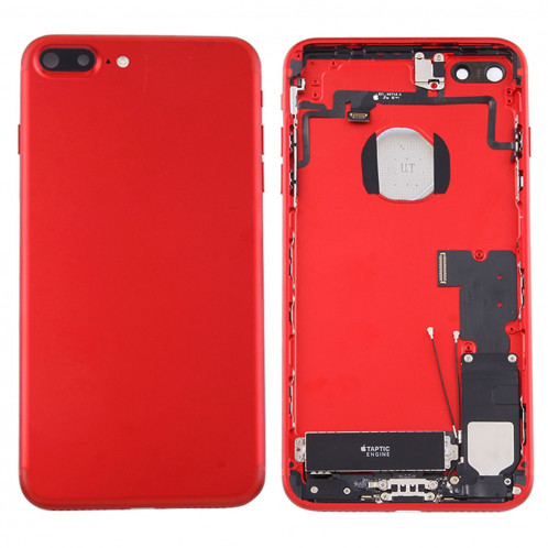 iPartsAcheter pour iPhone 7 Plus Batterie couvercle arrière avec plateau de carte (rouge) SI42RL1069-06