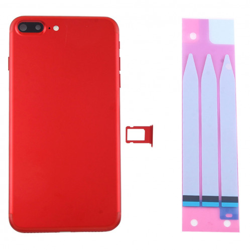 iPartsAcheter pour iPhone 7 Plus Batterie couvercle arrière avec plateau de carte (rouge) SI42RL1069-06