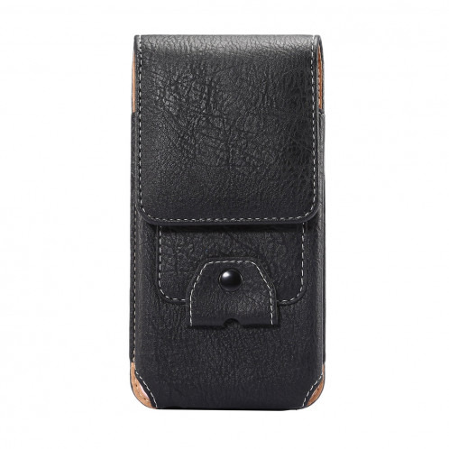 Pour iPhone 8 Plus et 7 Plus et 6 Plus Plus 6 Plus Vertical Flip Retro Elephant Texture Housse en cuir / Sac de taille avec fentes pour cartes et attelle arrière et boucle et écouteurs (noir) SF815B175-07