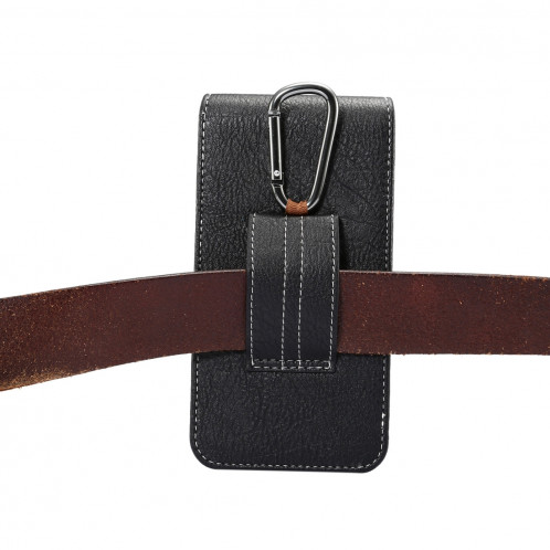 Pour iPhone 8 Plus et 7 Plus et 6 Plus Plus 6 Plus Vertical Flip Retro Elephant Texture Housse en cuir / Sac de taille avec fentes pour cartes et attelle arrière et boucle et écouteurs (noir) SF815B175-07