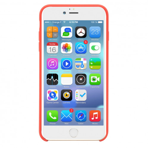 Housse en Silicone Liquide Pure Color pour iPhone 8 Plus & 7 Plus (Orange) SH999A704-04