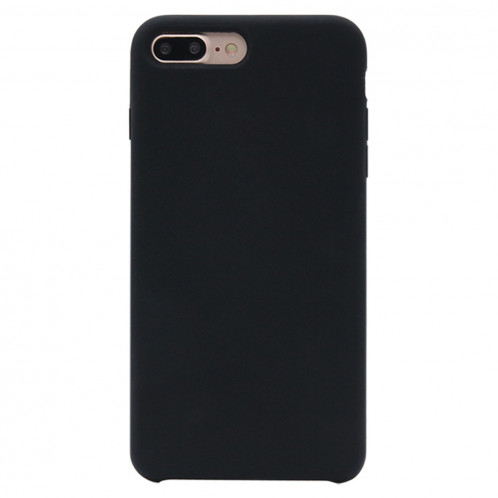 Housse en Silicone Liquide Pure Color pour iPhone 8 Plus & 7 Plus (Noir) SH999B202-04