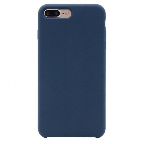 Housse en Silicone Liquide Pure Color pour iPhone 8 Plus & 7 Plus (Bleu Foncé) SH999D944-04
