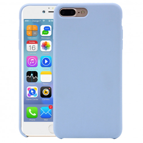 Housse en Silicone Liquide Pure Color pour iPhone 8 Plus & 7 Plus (Violet Clair) SH99MG271-04