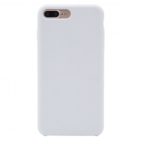 Housse en Silicone Liquide Pure Color pour iPhone 8 Plus & 7 Plus (Blanc) SH999W132-04