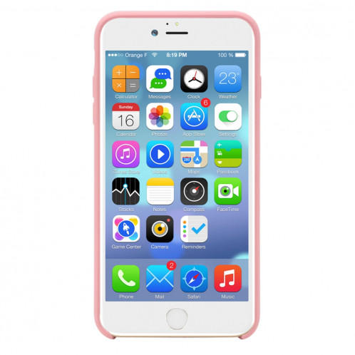 Housse en Silicone Liquide Pure Color pour iPhone 8 Plus & 7 Plus (Rose Clair) SH999X176-04