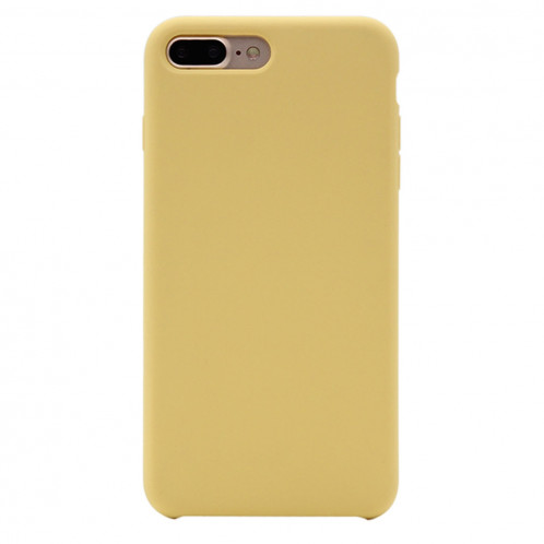 Housse en Silicone Liquide Pure Color pour iPhone 8 Plus & 7 Plus (Jaune) SH999Y1310-04