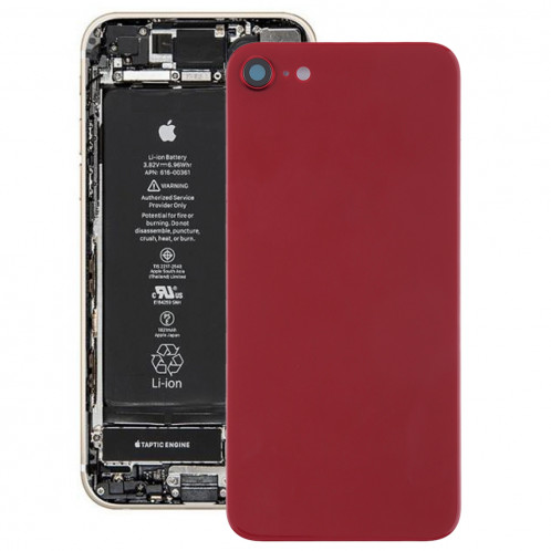 Couverture arrière avec adhésif pour iPhone 8 (rouge) SH01RL116-06