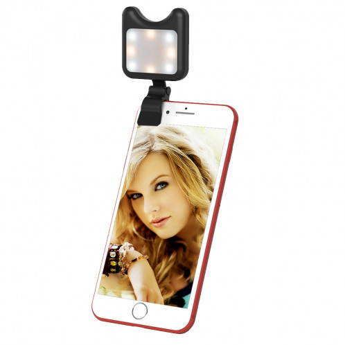 APEXEL APL-FL01 objectif de caméra de téléphone universel Selfie LED remplir la lumière avec Clip, pour iPhone, Samsung, Huawei, Xiaomi, HTC et autres smartphones (Noir) SA568B574-012