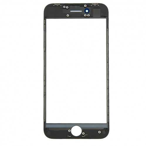 iPartsAcheter pour iPhone 8 Avant Écran Lentille En Verre Extérieur avec Cadre Avant Cadre LCD (Noir) SI566B755-06