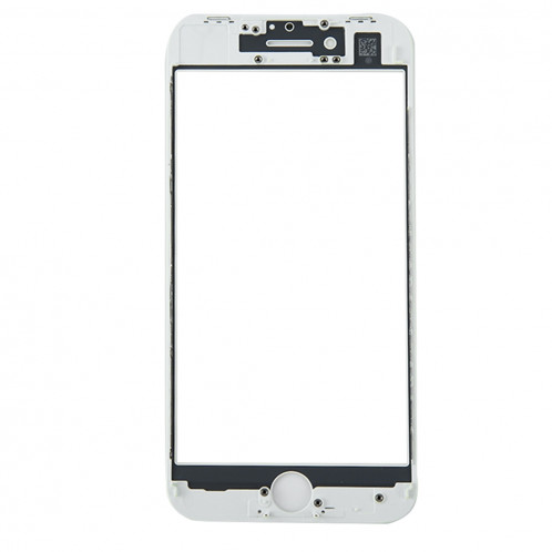 iPartsAcheter pour iPhone 8 Écran Avant Lentille En Verre Extérieur avec Cadre Avant Écran LCD (Blanc) SI566W919-06