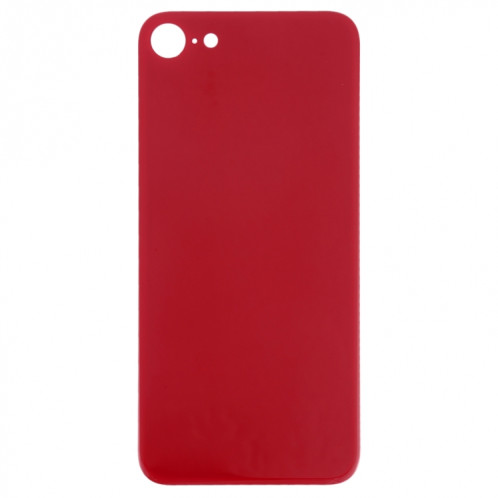 Remplacement facile du gros couvercle de la batterie en verre avec trou de caméra et adhésif pour iPhone 8 (rouge) SH50RL1858-06