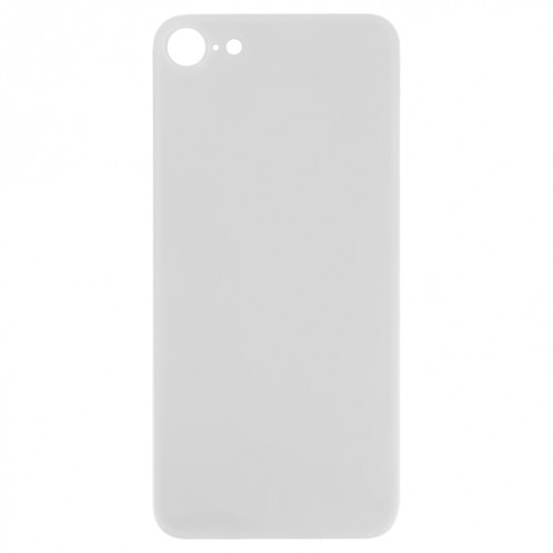 Remplacement facile du gros couvercle de la batterie en verre avec trou de caméra et adhésif pour iPhone 8 (blanc) SH50WL786-06