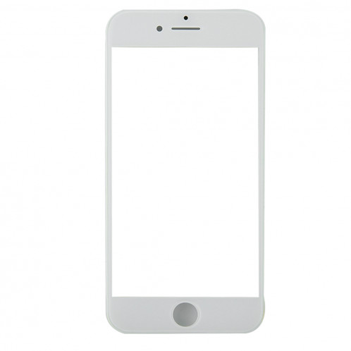 iPartsAcheter pour iPhone 8 Lentille extérieure en verre avec écran frontal Cadre LCD et OCA Optically Clear Adhesive (Blanc) SI666W113-06