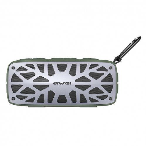 Haut-parleur Bluetooth portatif extérieur awei Y330, prise en charge des cartes AUX / FM / TF / U, pour iPhone, Galaxy, Xiaomi, Huawei, HTC, Sony et autres smartphones (Army Green) SA61AG1368-012