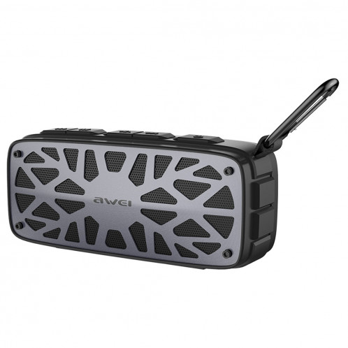 Haut-parleur portable Bluetooth awei Y330, prise en charge des cartes AUX / FM / TF / U, pour iPhone, Galaxy, Xiaomi, Huawei, HTC, Sony et autres smartphones (gris) SA561H1293-012