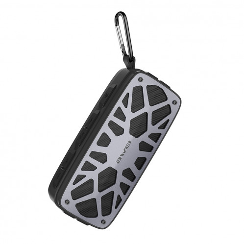 Haut-parleur portable Bluetooth awei Y330, prise en charge des cartes AUX / FM / TF / U, pour iPhone, Galaxy, Xiaomi, Huawei, HTC, Sony et autres smartphones (gris) SA561H1293-012