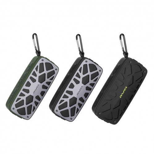 Haut-parleur Bluetooth portatif extérieur awei Y330, prise en charge des cartes AUX / FM / TF / U, pour iPhone, Galaxy, Xiaomi, Huawei, HTC, Sony et autres smartphones (Army Green) SA61AG1368-012