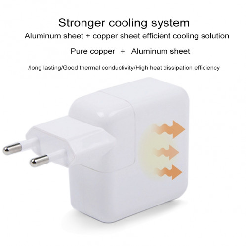 Adaptateur secteur 61W Type-C Chargeur portable avec câble de charge de 1,8 m Type-C, fiche UE, pour MacBook, Xiaomi, Huawei, Lenovo, ASUS et autres ordinateurs portables (Blanc) SH133W1941-09