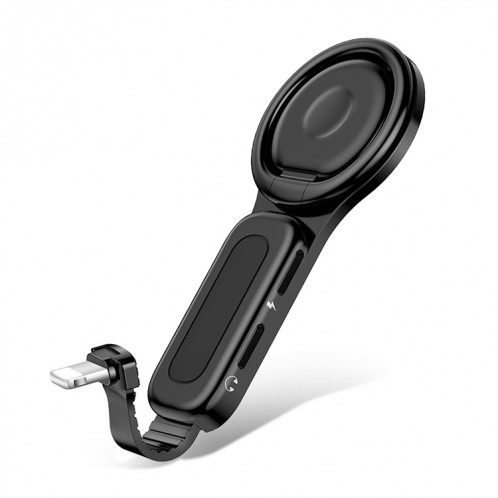 LXS08 8 broches à 8 broches + 3,5 mm ADAPTATEUR DE CHARGE DE BAGUE FAST (Noir) SH203B525-015