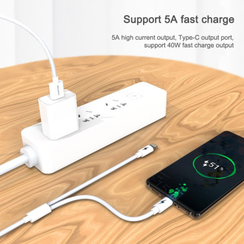 awei CL-79 2 en 1 USB de 1,2 m à 8 broches + câble de chargement multiple USB-C / Type-C SA07681797-09