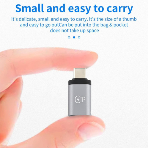 Adaptateur de charge USB-C / Type-C mâle à femelle 8 broches, prise en charge de la transmission de données SH07891170-07