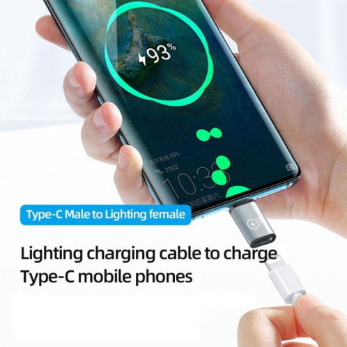 Adaptateur de charge USB-C / Type-C mâle à femelle 8 broches, prise en charge de la transmission de données SH07891170-07