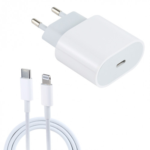 L-012 2 en 1 20W PD USB-C / Type-C Interface chargeur de voyage + USB-C / Type-C à 8 broches câble de données, SH07931942-05