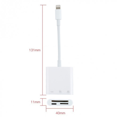 Adaptateur de lecteur de caméra NK-101Y Pro 8 broches à 8 broches + port SD + TF 3 en 1 SH08111110-010