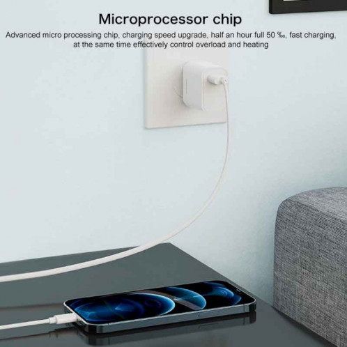 Rock Space T48 QC3.0 Chargeur de voyage à port unique USB, SR61EU1663-09