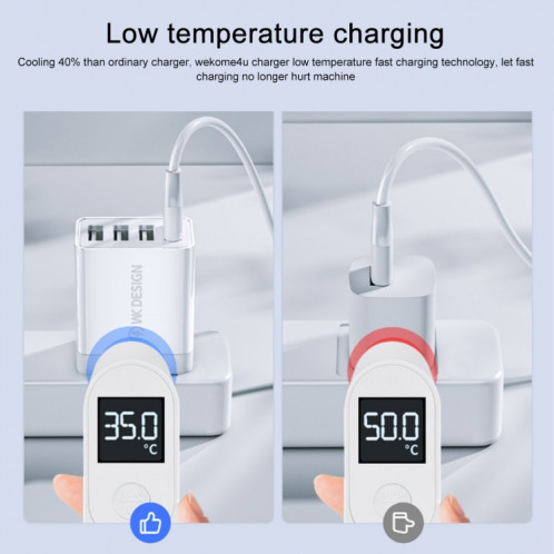 Wekome WP-U125 YouPin Series 18w QC3.0 4 ports USB Chargeur de voyage rapide, SW82EU33-06