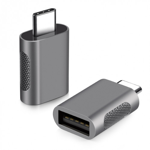 2 PCS SBT-158 USB-C / TYPE-C Homme à l'adaptateur d'alliage de zinc femelle USB 3.0 (noir) SH901B253-07